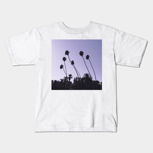 Los Angeles Palm Trees Kids T-Shirt by igjustin